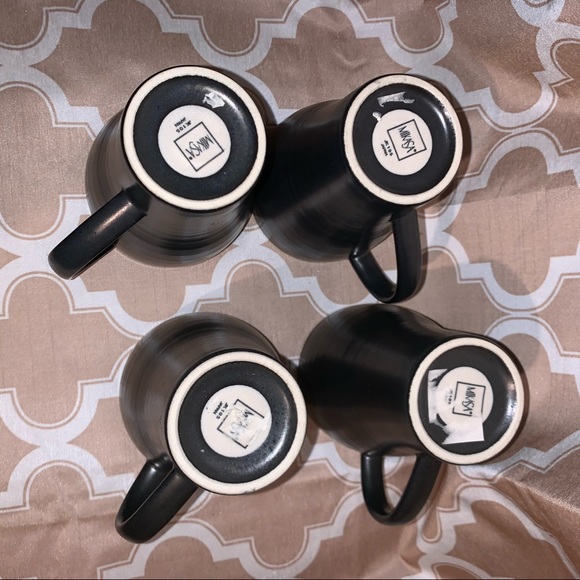 Set of 8 Mikasa Studio Glaze Black Mugs 5” tall - Picture 5 of 6